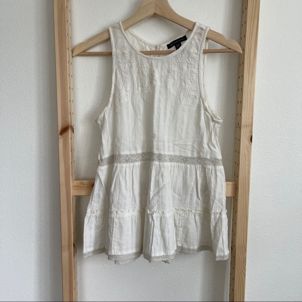 Boho Cream Lace Tank